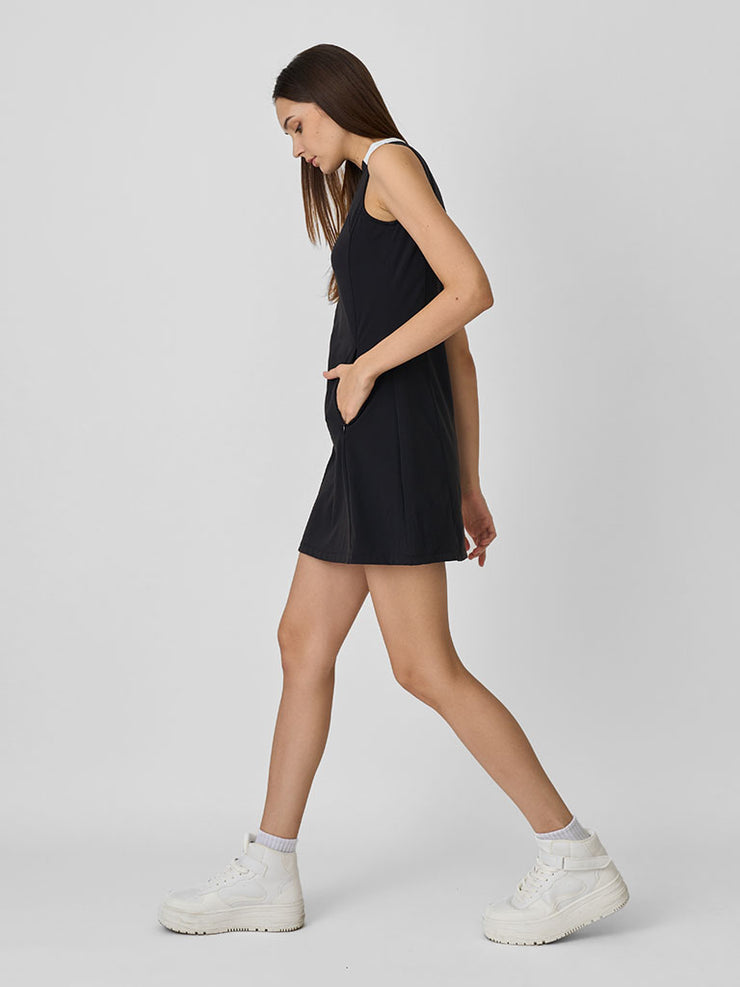 SLEEVELESS TURTLE NECK DRESS